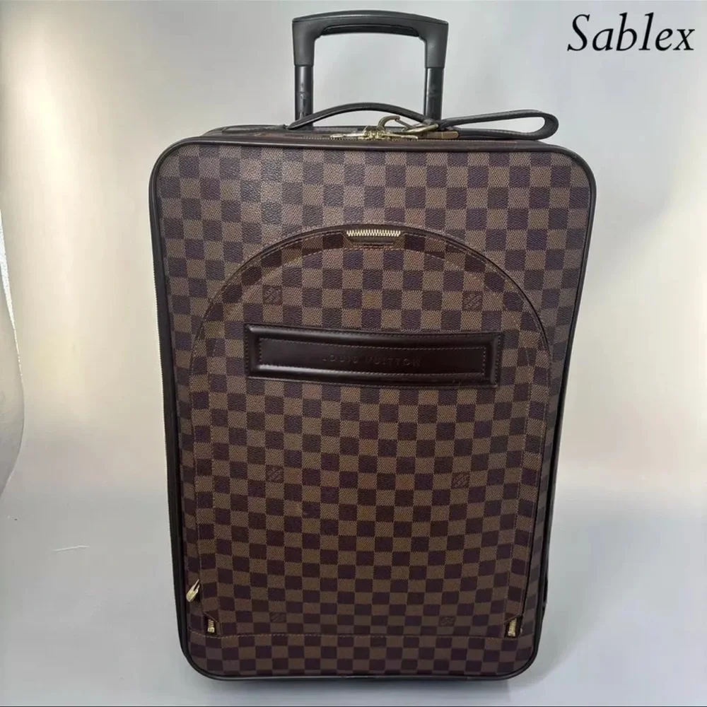 Louis Vuitton Damier Ebene Rolling Carry-On Luggage Brown